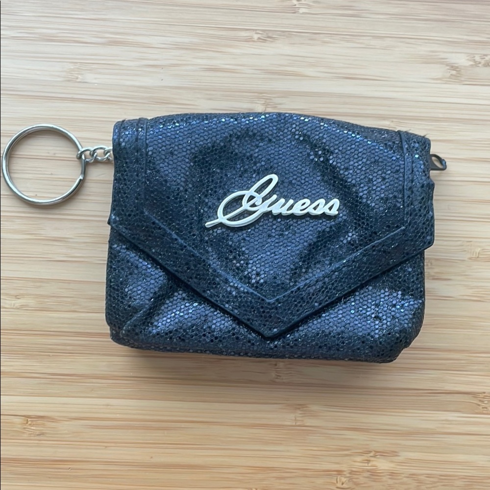 Guess Black Textured Wristlet